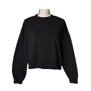 H&M black Women's cropped fit Sweatshirt